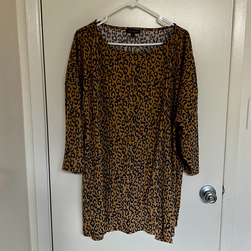 Lane Bryant 3/4 Sleeve Leopard Top (New) never worn